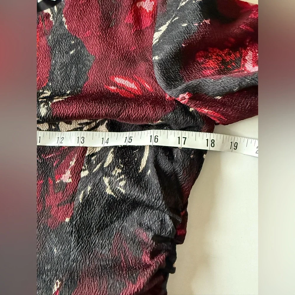 Tracy Reese Anthropologie Floral Paintbrush Watercolor Silk Crepe‎ Dress S 10